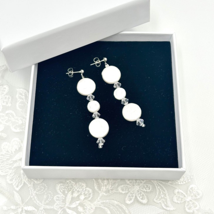 Connie Long Freshwater Coin Pearl Earrings