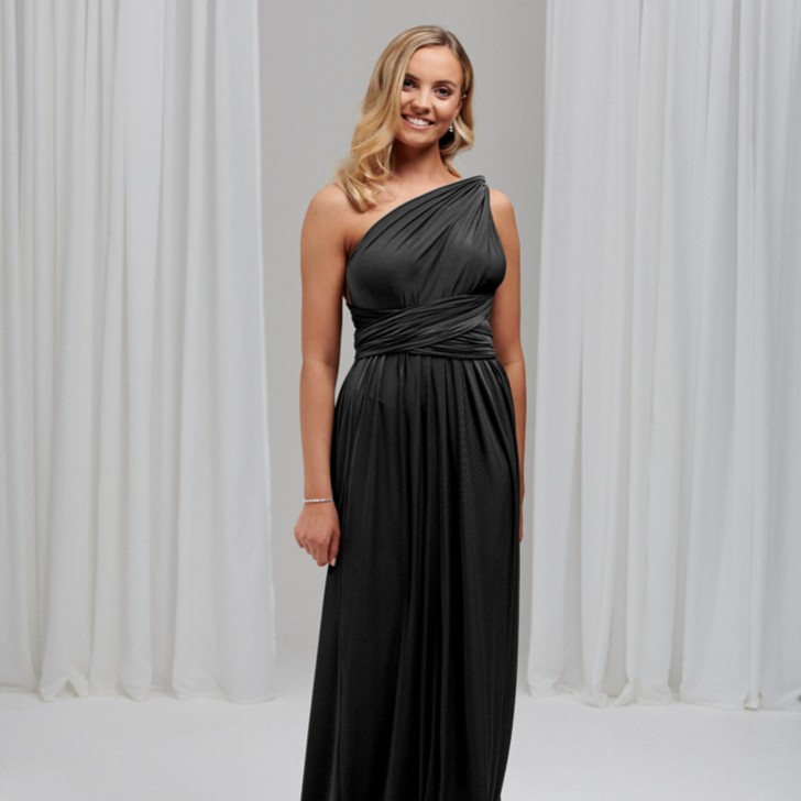 Emily Rose Black Multiway Bridesmaid Dress (Taille unique)