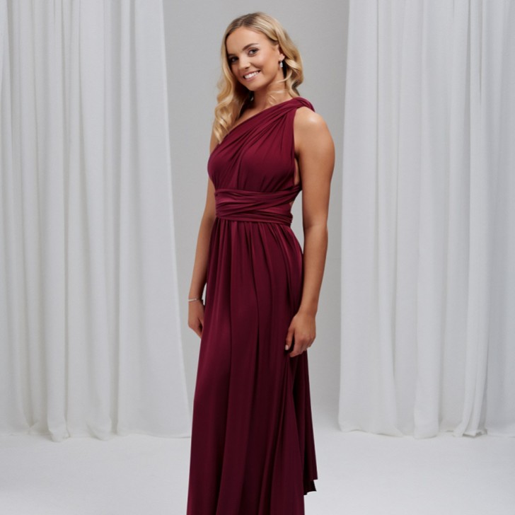 Emily Rose Burgundy Multiway Bridesmaid Dress (Taille unique)