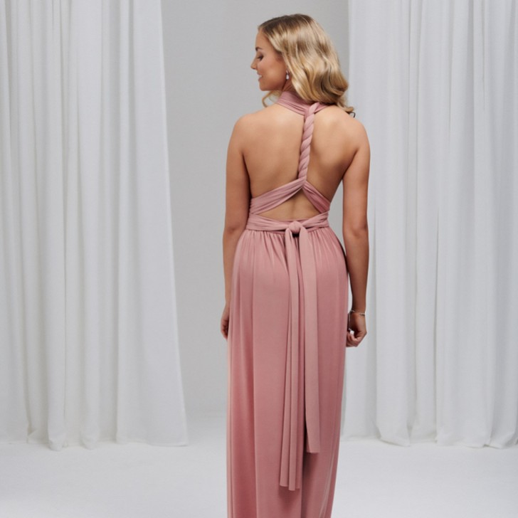 Emily Rose Dusky Pink Multiway Bridesmaid Dress (One Size)