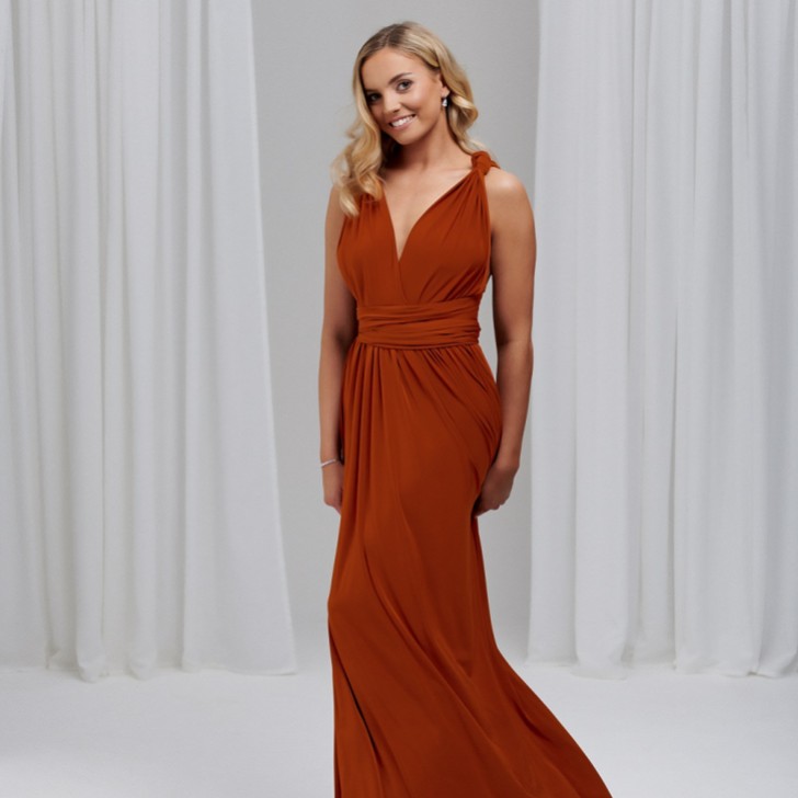 Emily Rose Rust Multiway Bridesmaid Dress (Taille unique)