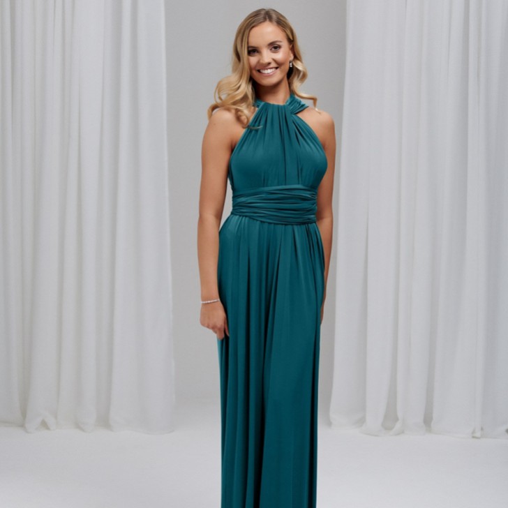 Emily Rose Teal Multiway Bridesmaid Dress (Taille unique)