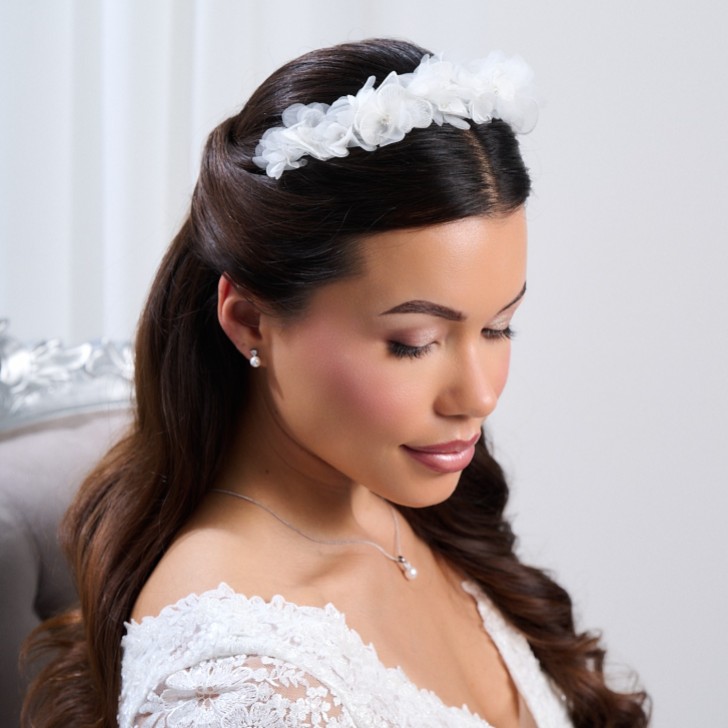 Fleur Ivory Lace Flower Headband