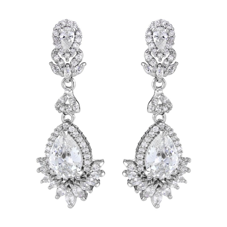 Great Gatsby Crystal Chandelier Wedding Earrings