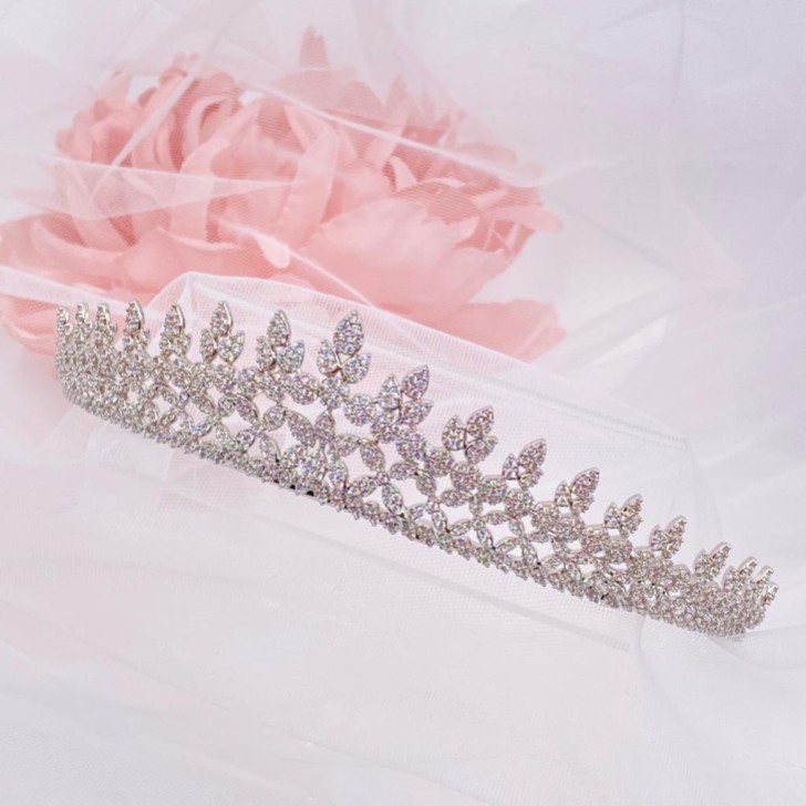 Harmonia Vintage Crystal Embellished Bridal Tiara (diadème de mariage)