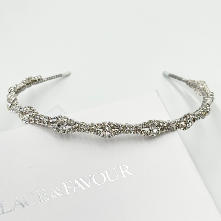 Harper Narrow Diamante Wedding Headband