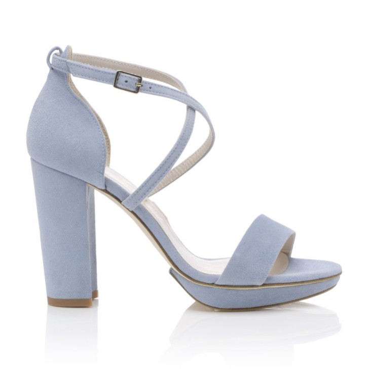 Harriet Wilde Arabella - Sandali con plateau in pelle scamosciata blu