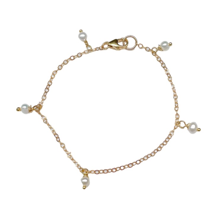 Hermione Harbutt Bracciale a catena con perle Raindrop Dainty