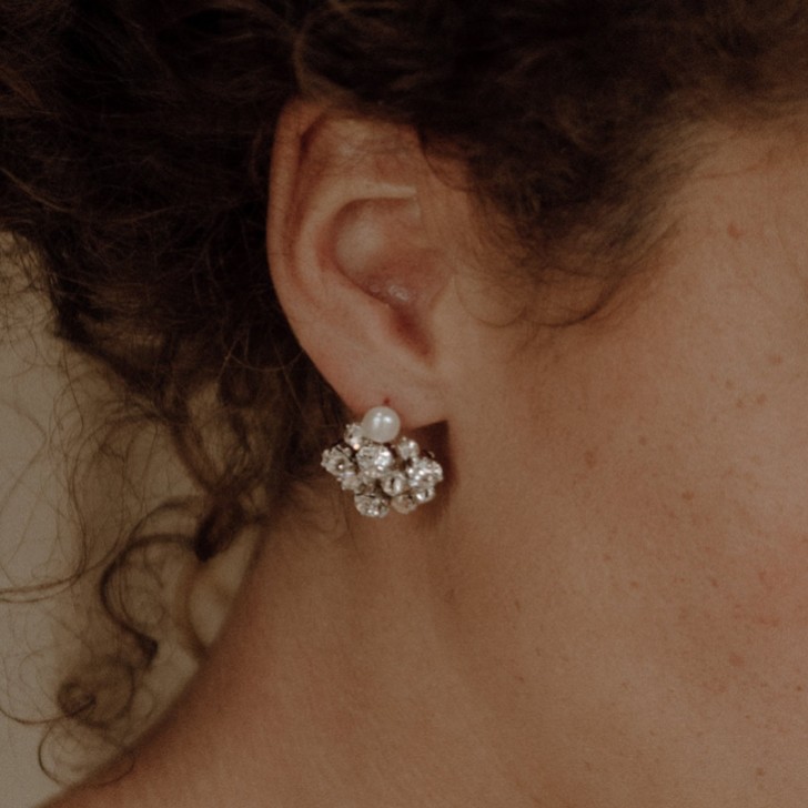 Hermione Harbutt Penny Crystal Cluster Earrings