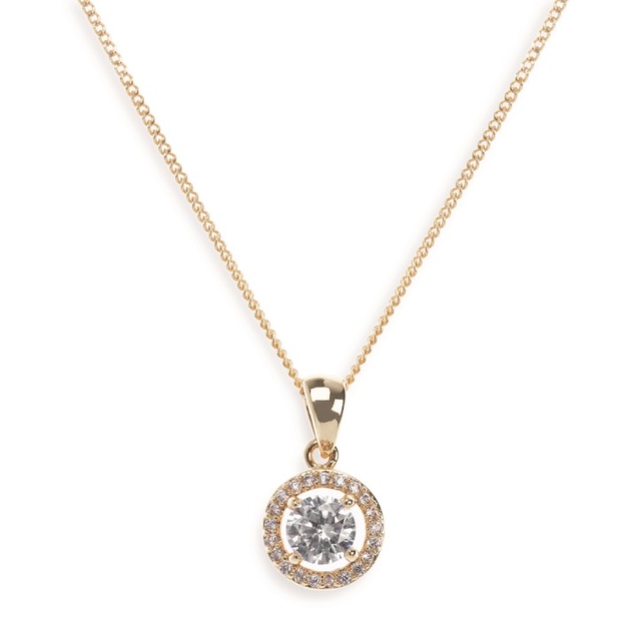 Ivory and Co Balmoral Gold Crystal Pendant Necklace