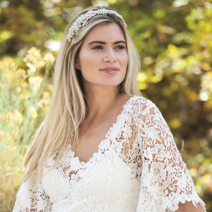 Ivory and Co Bandeau de mariage Blanche en cristal et perles