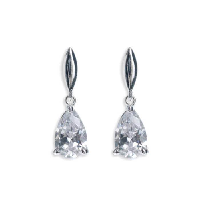 Ivory and Co Boucles d'oreilles de mariage Vanderbilt en cristal en forme de goutte d'eau