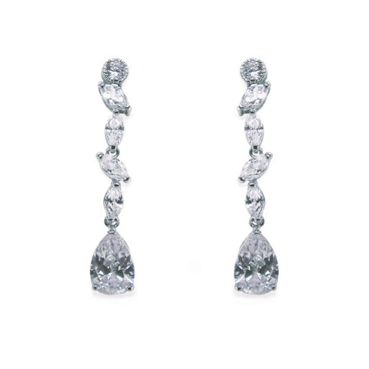 Ivory and Co Boucles d'oreilles mariage Andorra en zircon cubique