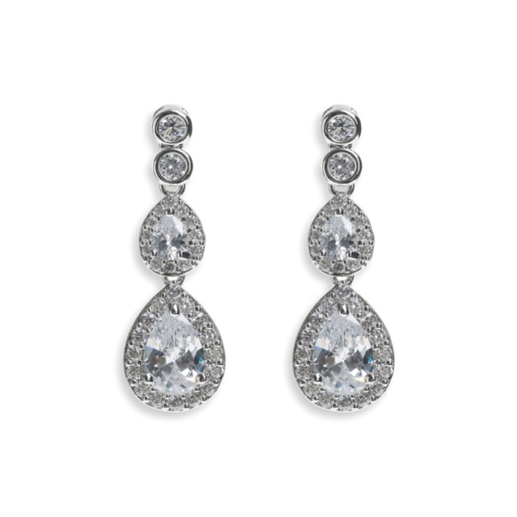 Ivory and Co Boucles d'oreilles mariage en cristal de Sorbonne