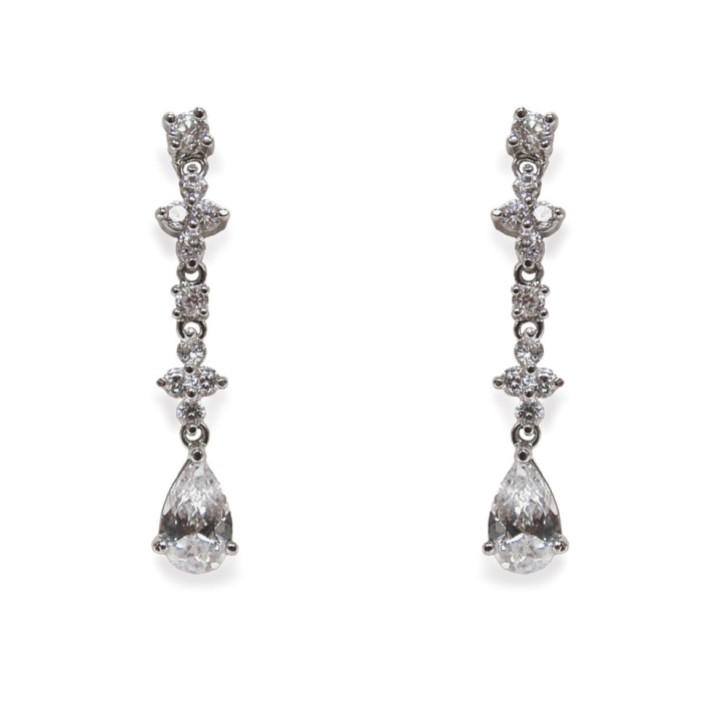 Ivory and Co Boucles d'oreilles mariage Kensington à zircon cubique