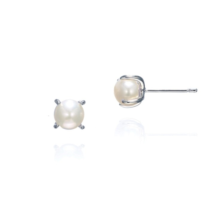 Ivory and Co Boucles d'oreilles perles classiques en argent du Caire