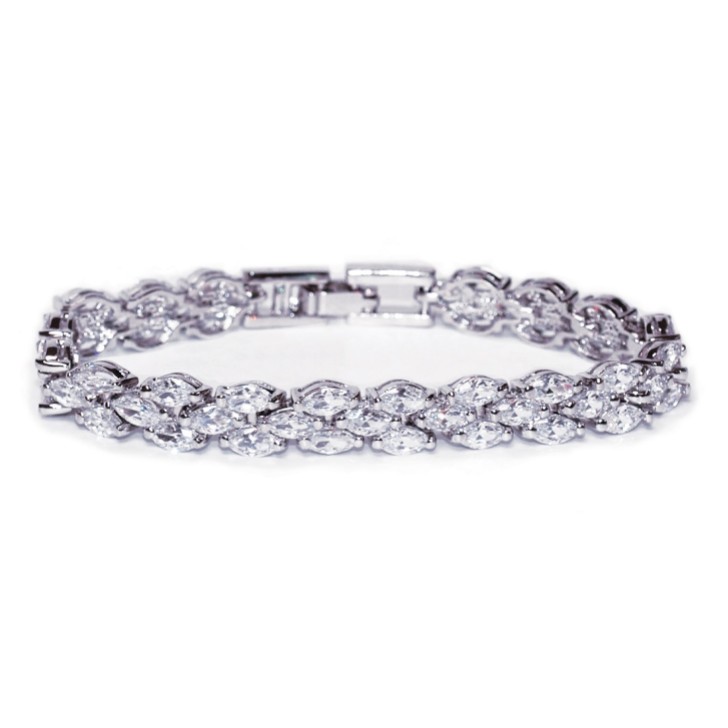 Ivory and Co Bracelet de mariage en zircon cubique Lincoln