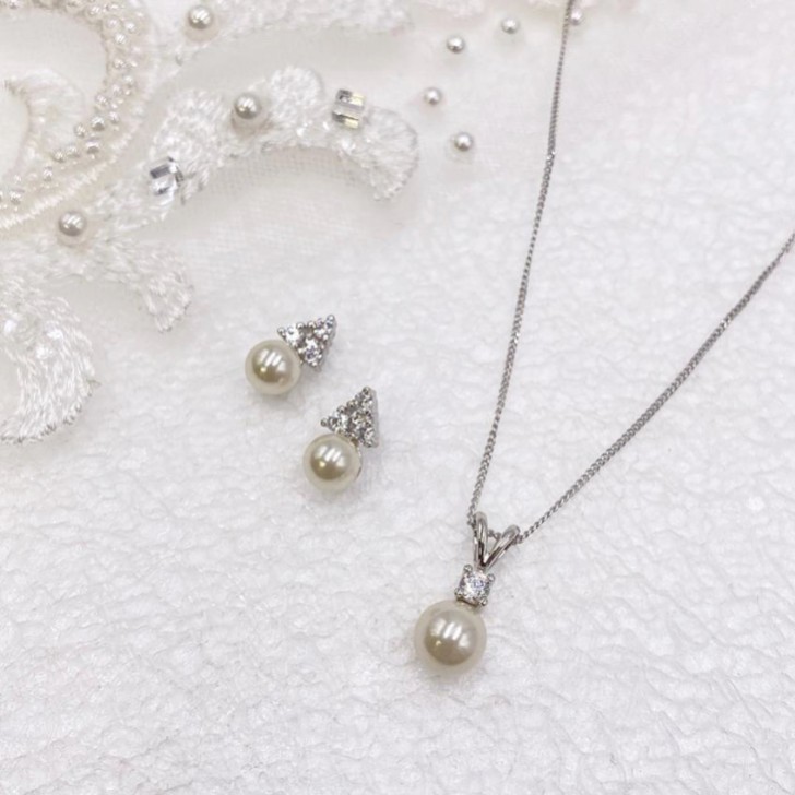 Ivory and Co Classic Pearl Bridal Jewellery Set