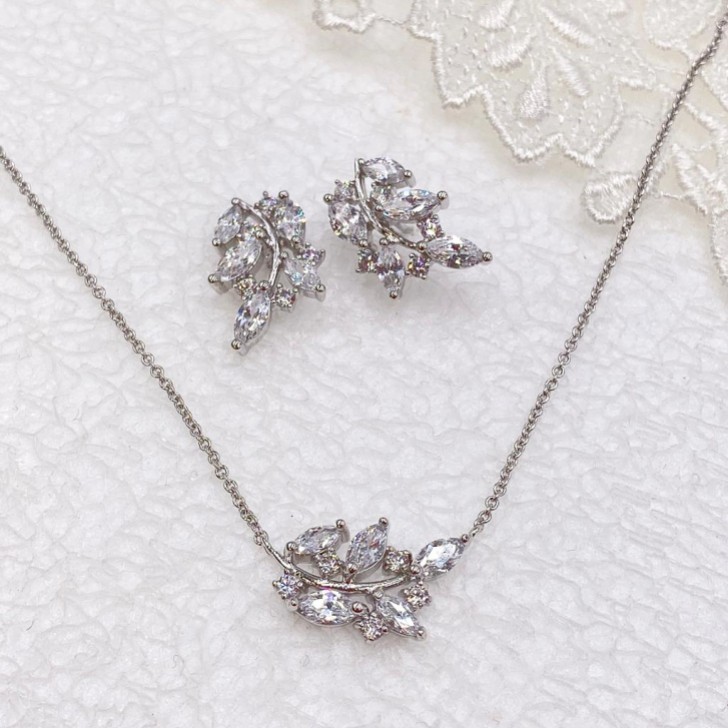 Ivory and Co Cypress Vine of Leaves Bridal Jewelry Set