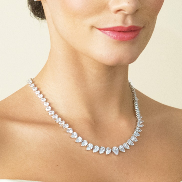 Ivory and Co Manhattan Cubic Zirconia Wedding Necklace