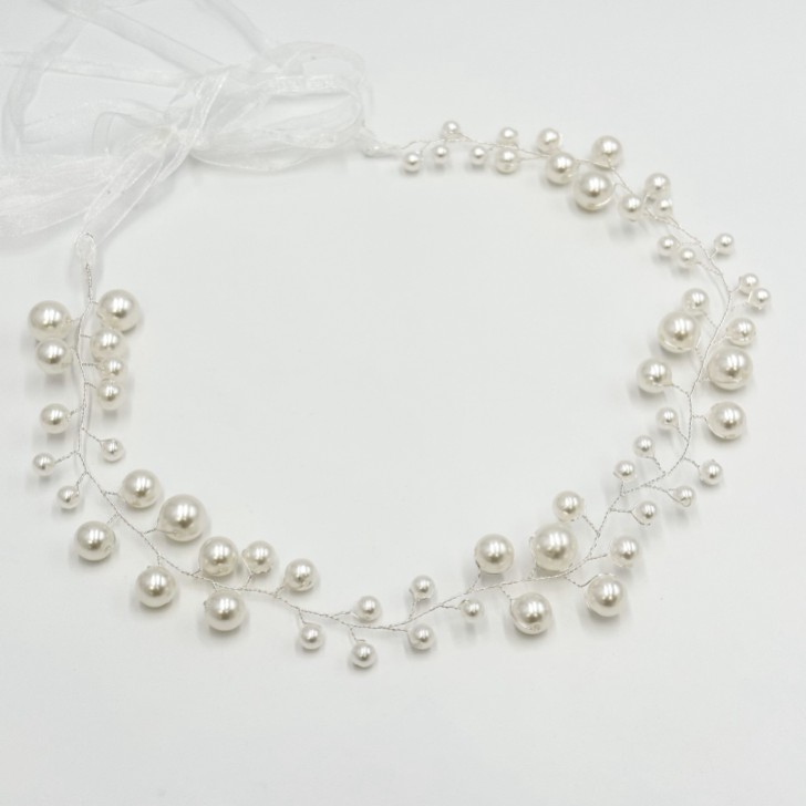 Ivory and Co Ocean Dream Silberne Perlenhaarspirale