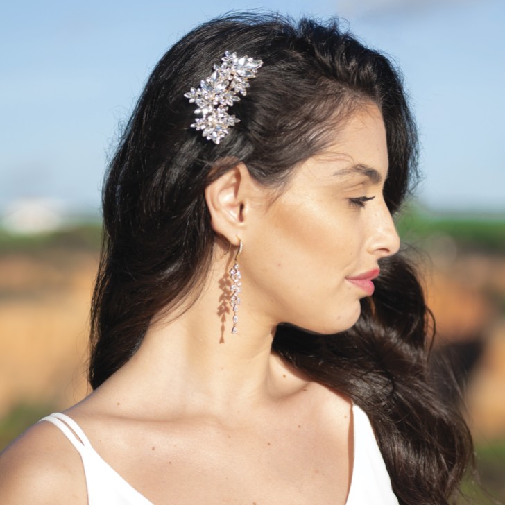 Ivory and Co Peigne à cheveux Moonstar Gold Sparkling Crystal and Pearl