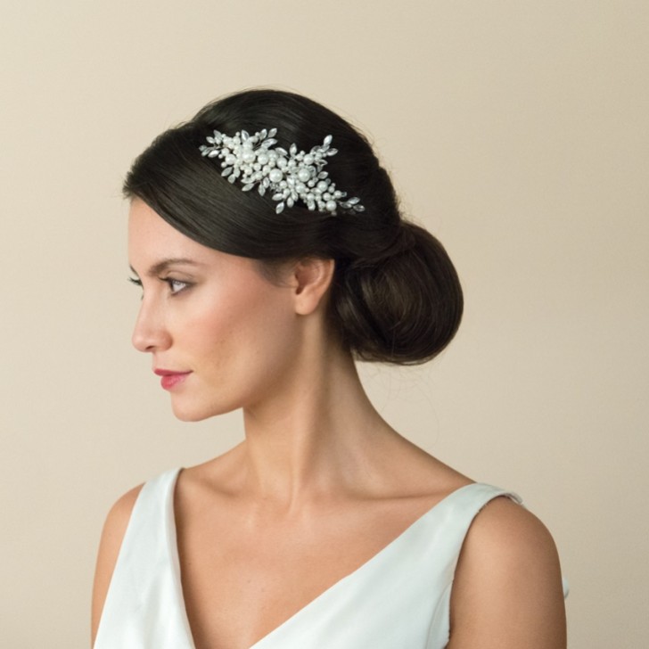 Ivory and Co Pettinatura da sposa Catalina con perle e cristalli