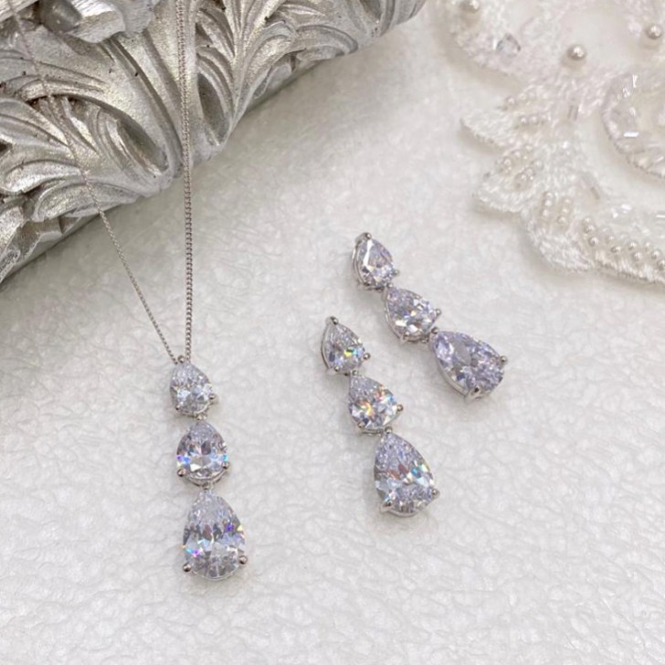 Ivory and Co Purity Crystal Bridal Jewelry Set