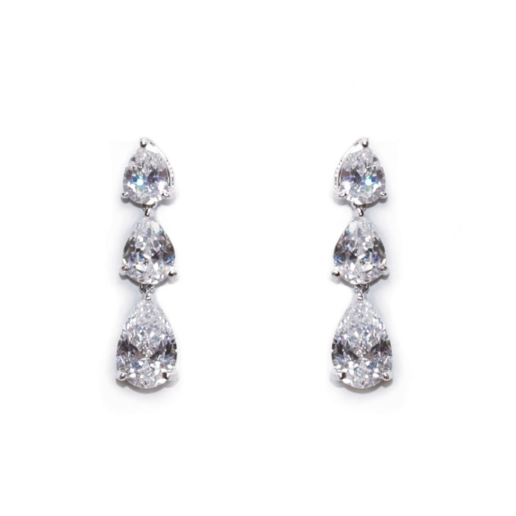 Ivory and Co Purity Teardrop Crystal Wedding Earrings