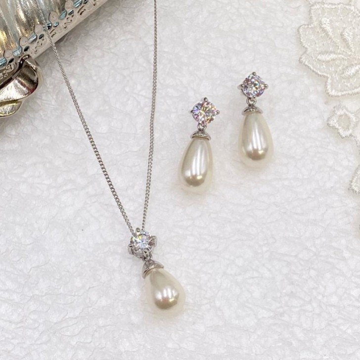 Ivory and Co Set di gioielli da sposa con perle imperiali