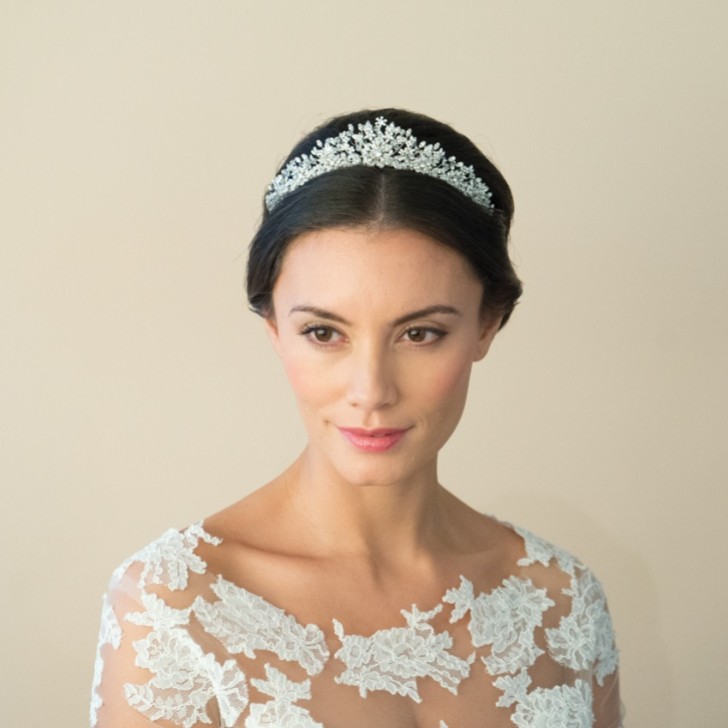 Ivory and Co Tiara da sposa floreale di ispirazione vintage Pheodora