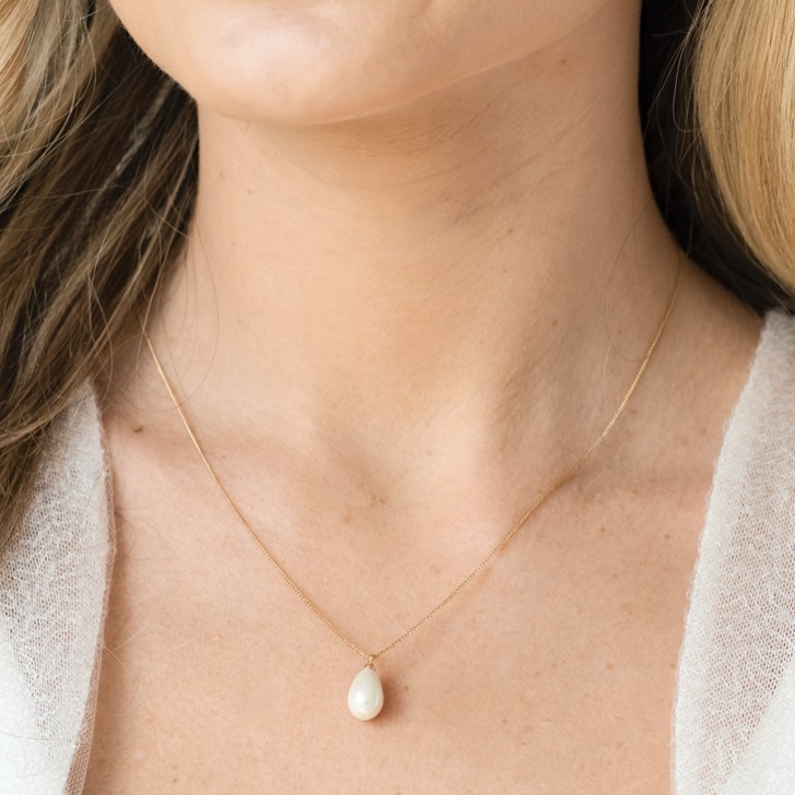 Ivory and Co Westbury Gold Pearl Drop Pendant