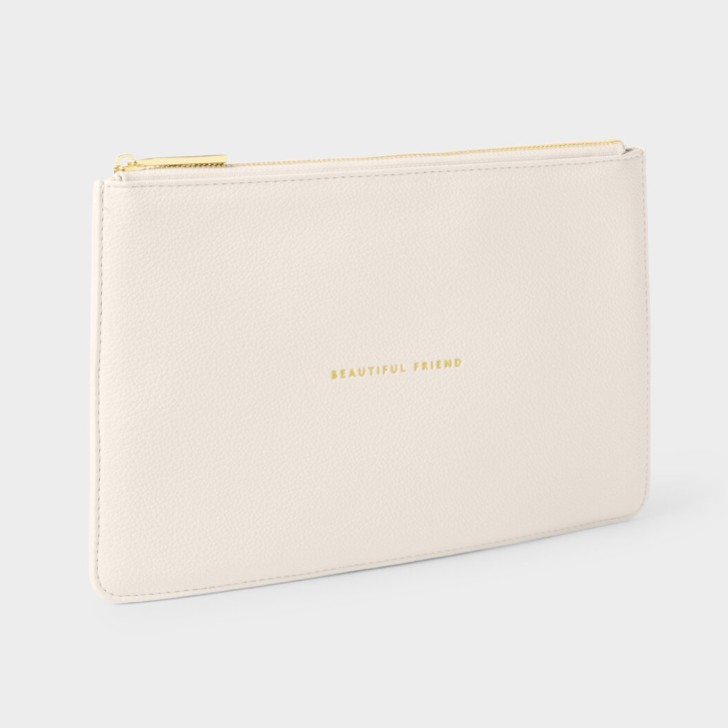 Katie Loxton 'Beautiful Friend' Off White Sentiment Pouch