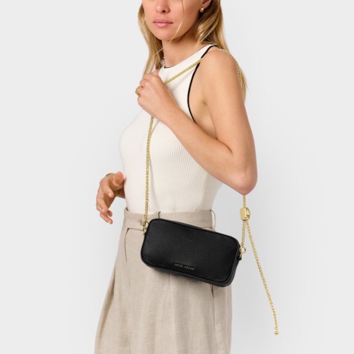 Katie Loxton Borsa a tracolla a catena Remi Black Slider