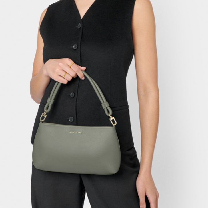 Katie Loxton Borsa da polso Asha verde grafite