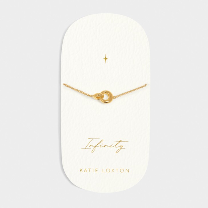 Katie Loxton bracciale con charm in oro 'Infinity