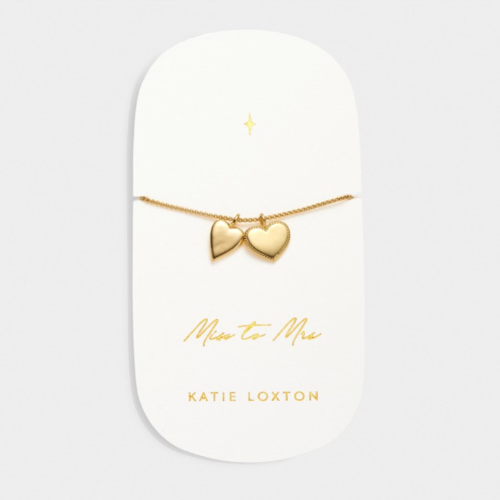 Katie Loxton bracciale con ciondolo da sposa in oro 'Miss to Mrs