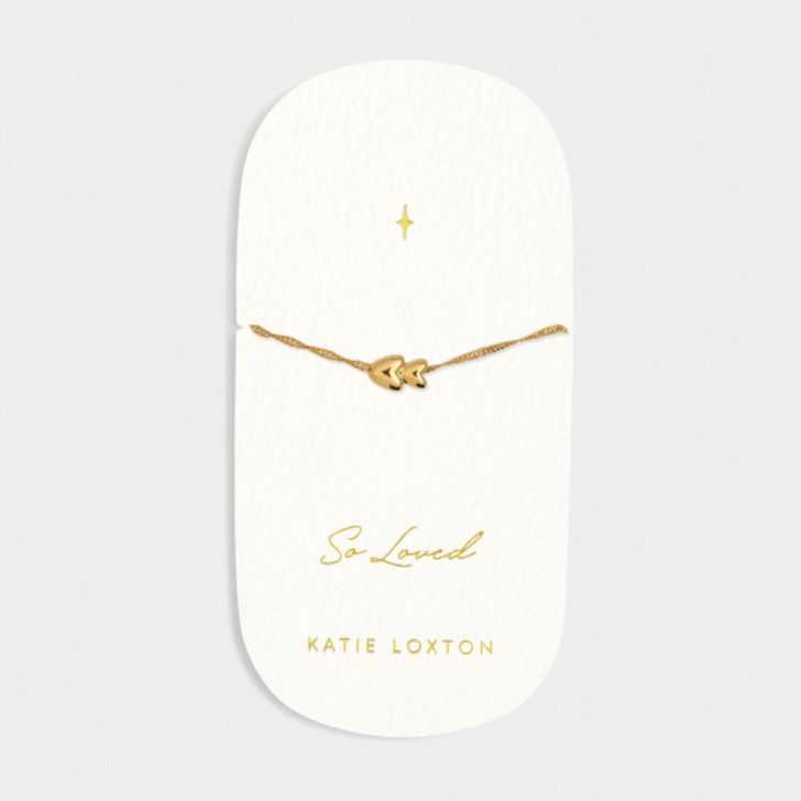 Katie Loxton braccialetto con cuore d'oro 