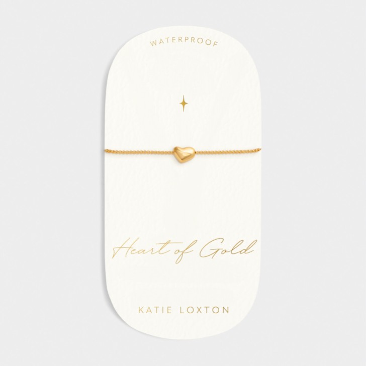 Katie Loxton bracelet à breloques en or 'Heart of Gold' (cœur d'or)