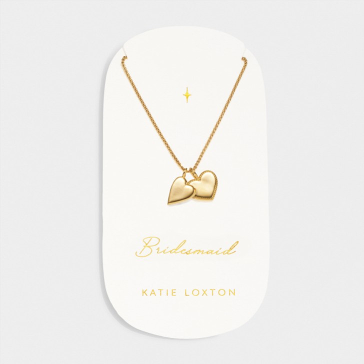 Katie Loxton 'Bridesmaid' Gold Bridal Charm Necklace