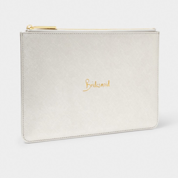 Katie Loxton 'Bridesmaid' Silver Perfect Pouch