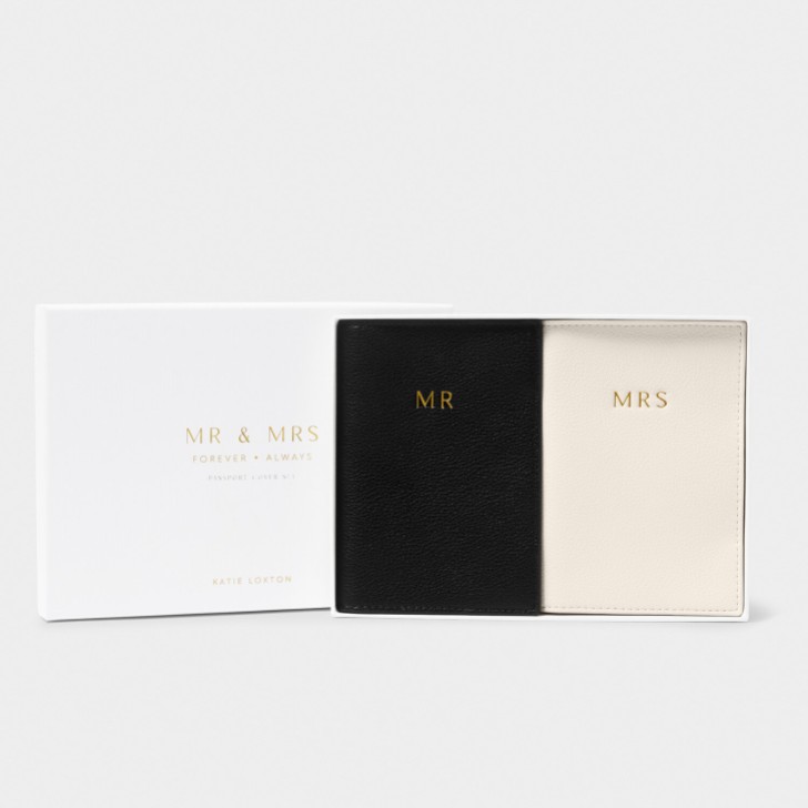 Katie Loxton Coffret passeport de mariage 'Mr' et 'Mme