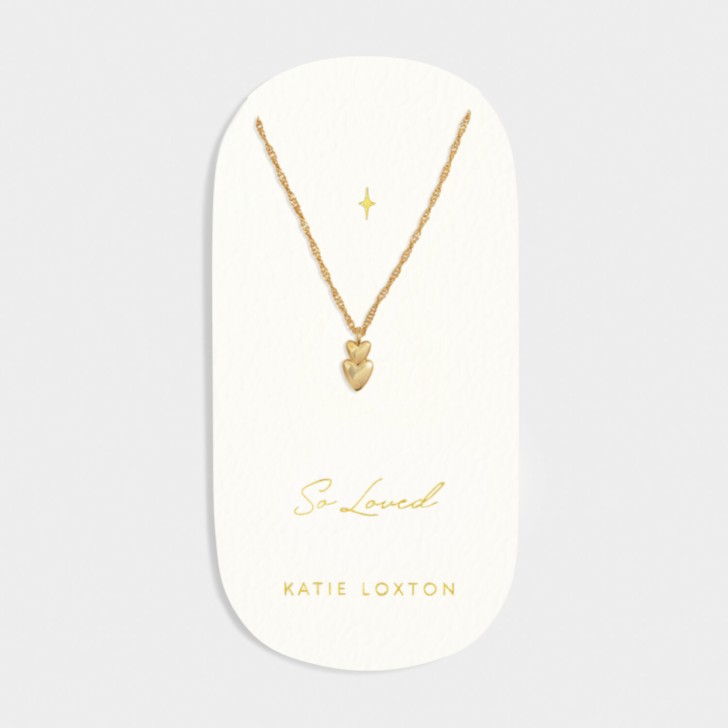 Katie Loxton collana con charm in oro 'So Loved