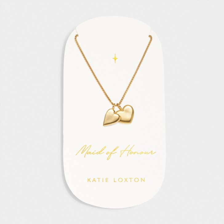 Katie Loxton collier à breloques en or pour demoiselle d'honneur