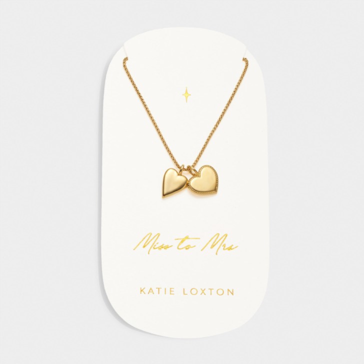 Katie Loxton collier de breloques de mariage en or 