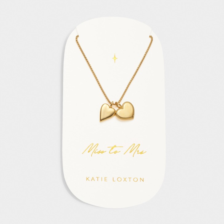Katie Loxton gold-Halskette 'Miss to Mrs' für die Braut