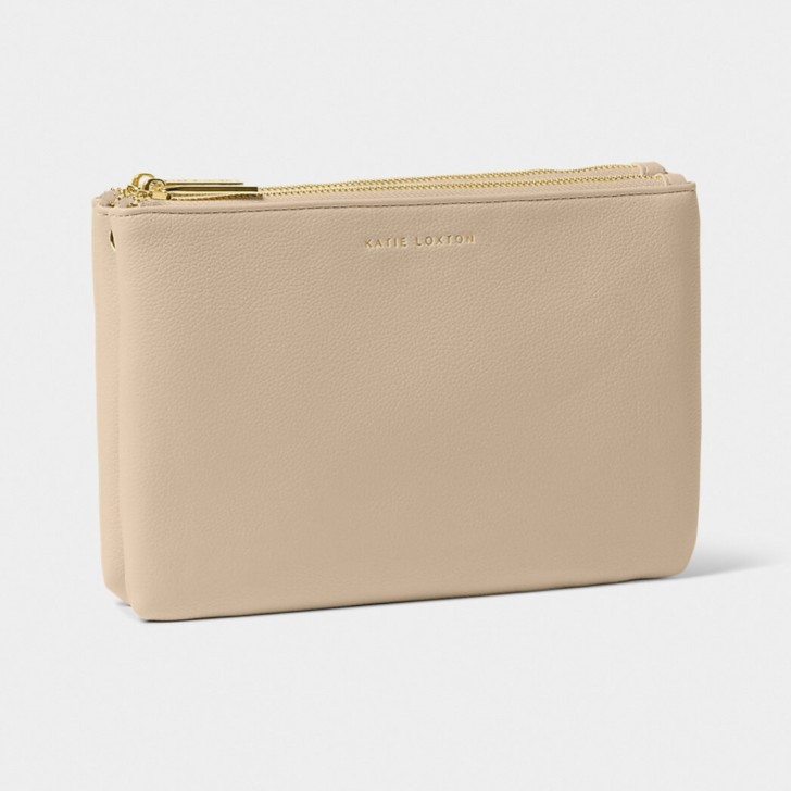 Katie Loxton Light Taupe Duo Pouch