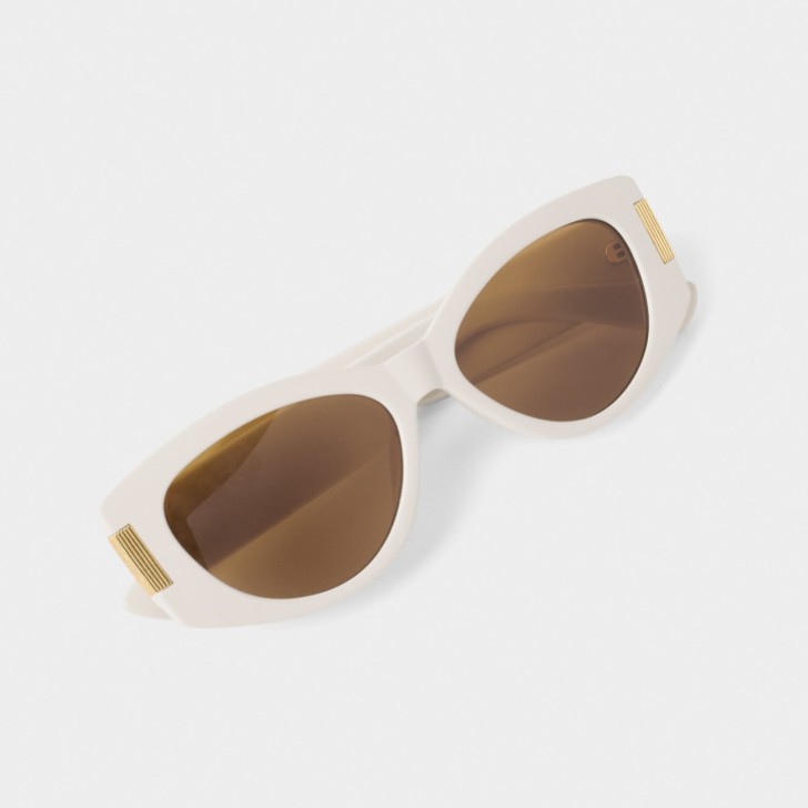 Katie Loxton Lunettes de soleil ovales Rimini Off White