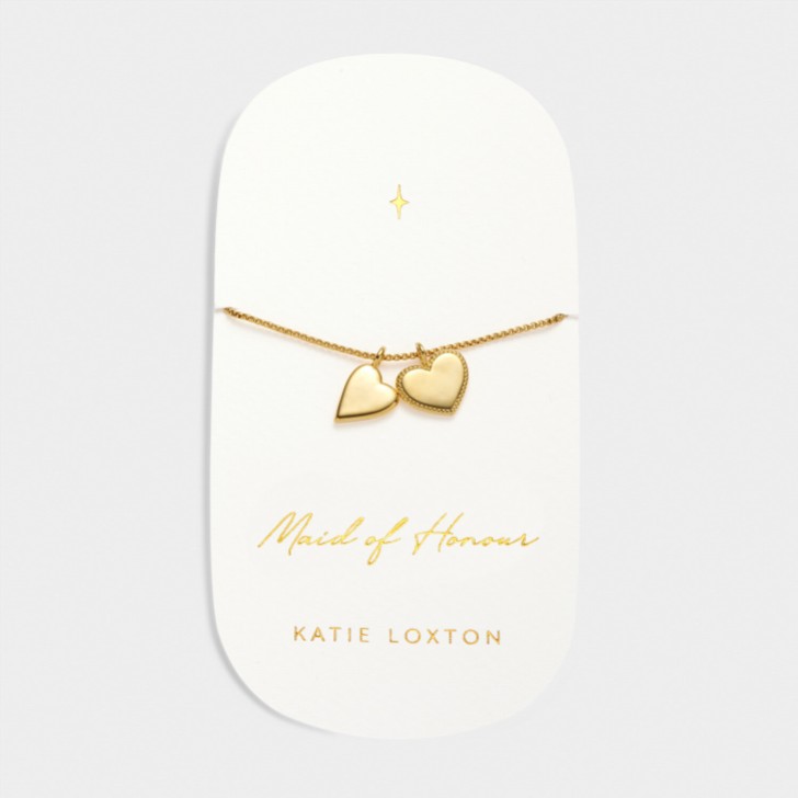 Katie Loxton 'Maid of Honour' Gold Bridal Charm Bracelet