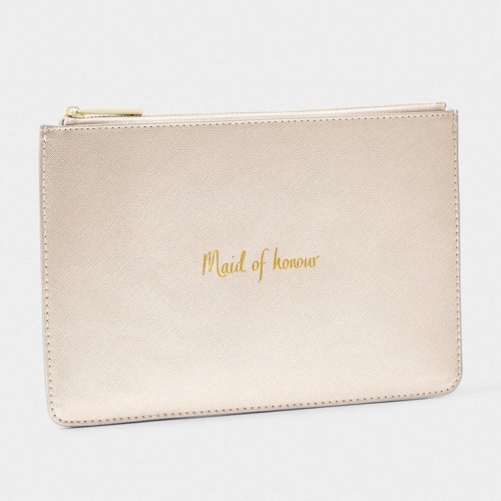 Katie Loxton 'Maid of Honour' Gold Perfect Pouch